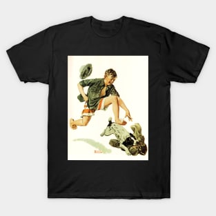 A Boy's Best Friend 1919 - Norman Rockwell T-Shirt